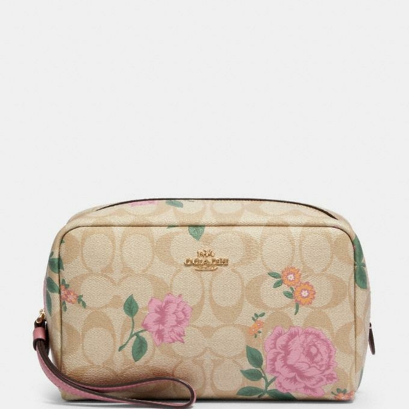 💥HP💥Coach Signature Prairie Rose Cosmetic Bag - Picture 2 of 8